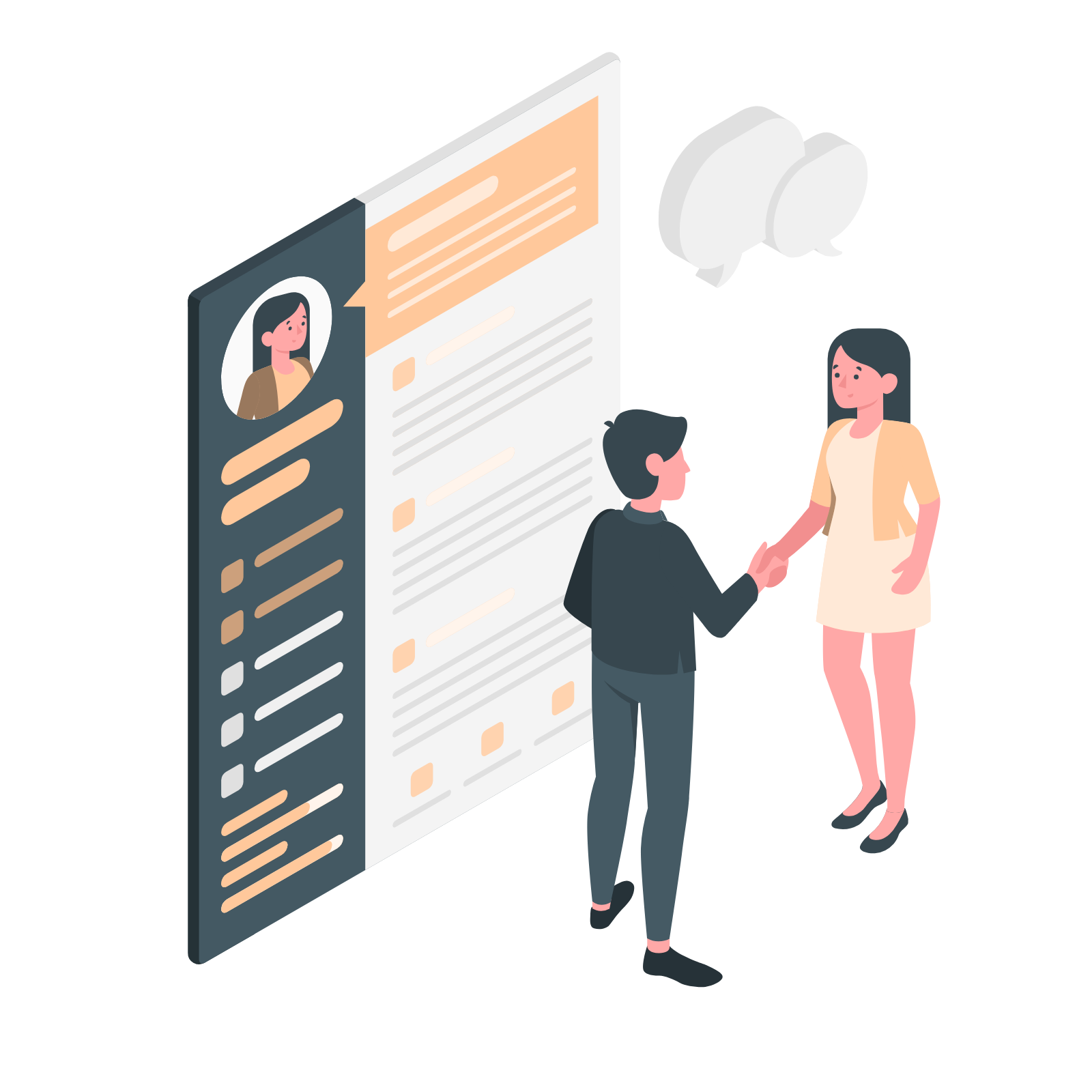 Illustration mise en contact