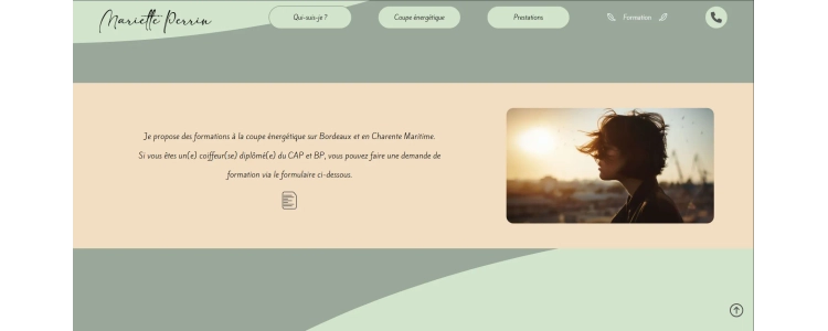 Projet Mariette Perrin : section formation