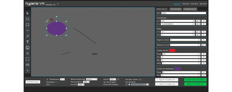 Projet Hyperia VK : panneau édition