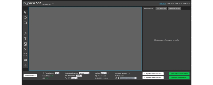Projet Hyperia VK : interface vierge