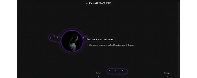 Projet Portfolio : page d'accueil